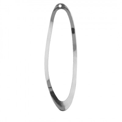 IRREGULAR HAMMERED OVAL WITH HOLE 25X82MM