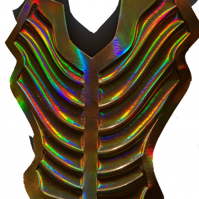 3D goffratura elemento iridescente