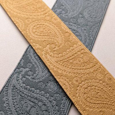 ELASTIC RIBBON WITH EMBOSSED “PAISLEY” PATTERN – 3038