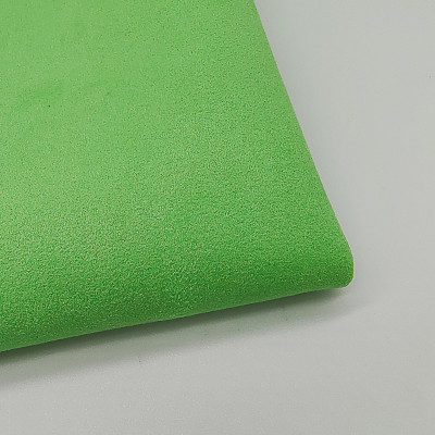 Green Microfiber suede leather