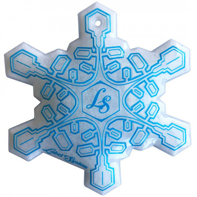 Snowflake charm in digital printing + high frequency soldering iron