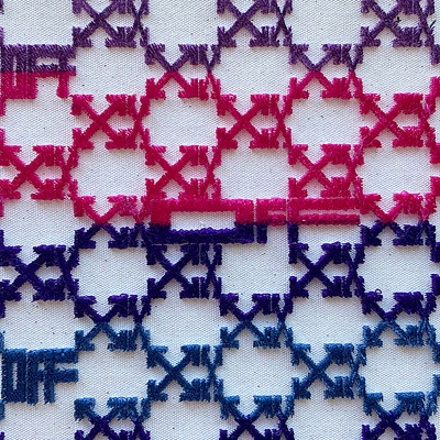 Embroidery stitch carpet