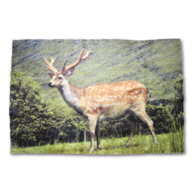 Calf leather sika deer print