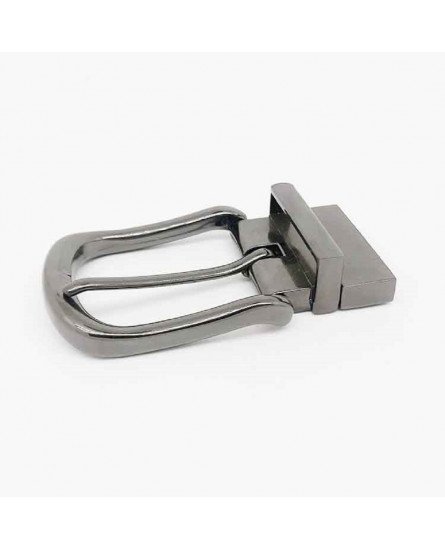 Fibbia Cintura Harilla 35mm - Metallo Rettangolare Reversibile, Grigio Perla